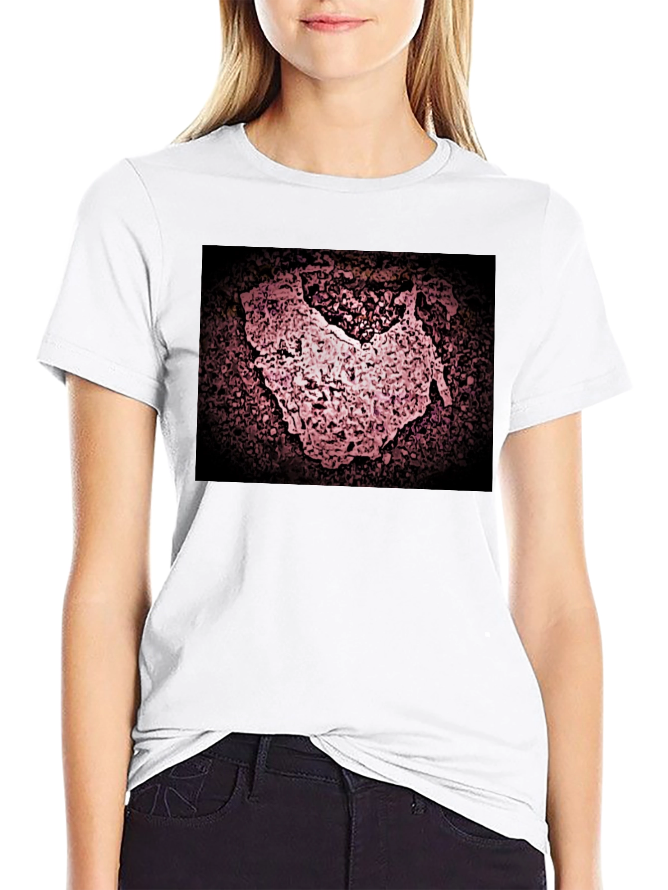 Abstract Graphic Print Black T-Shirt