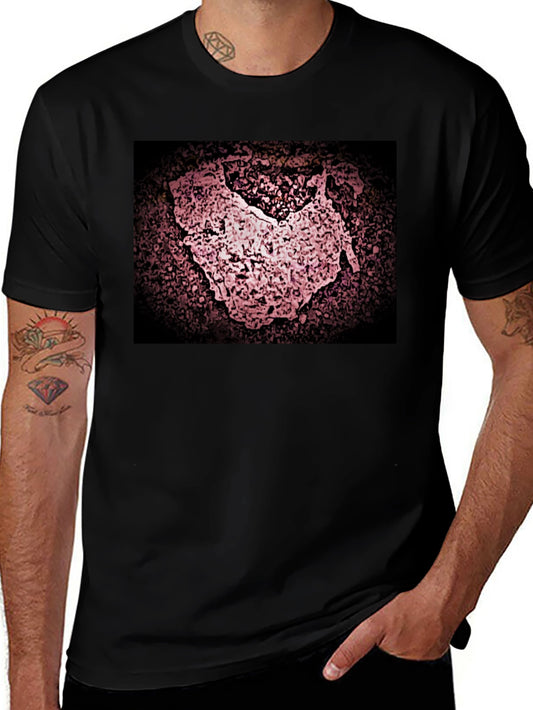 Abstract Graphic Print Black T-Shirt