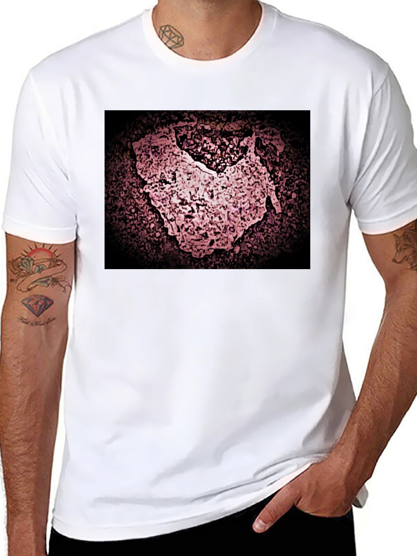Abstract Graphic Print Black T-Shirt