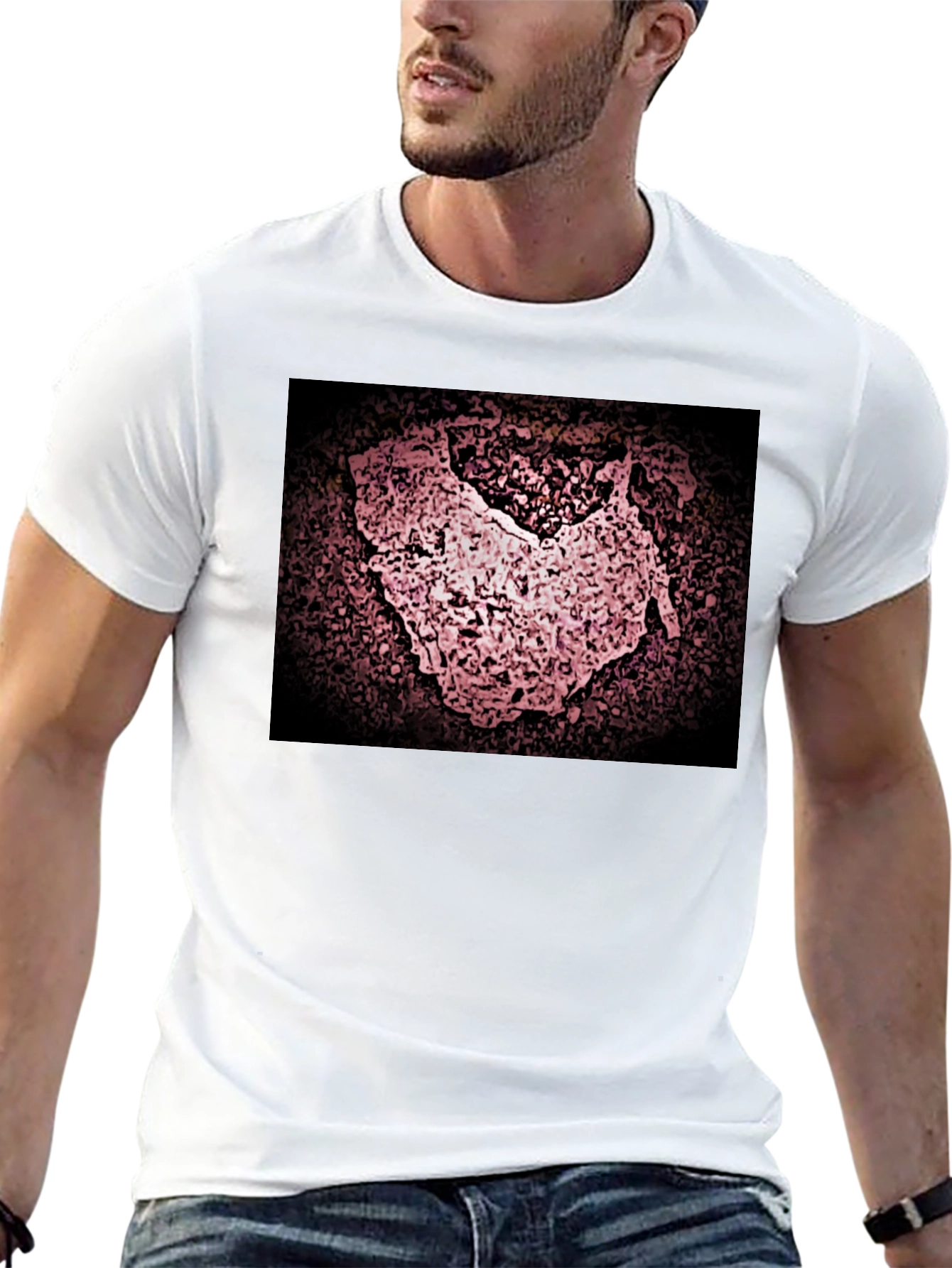 Abstract Graphic Print Black T-Shirt