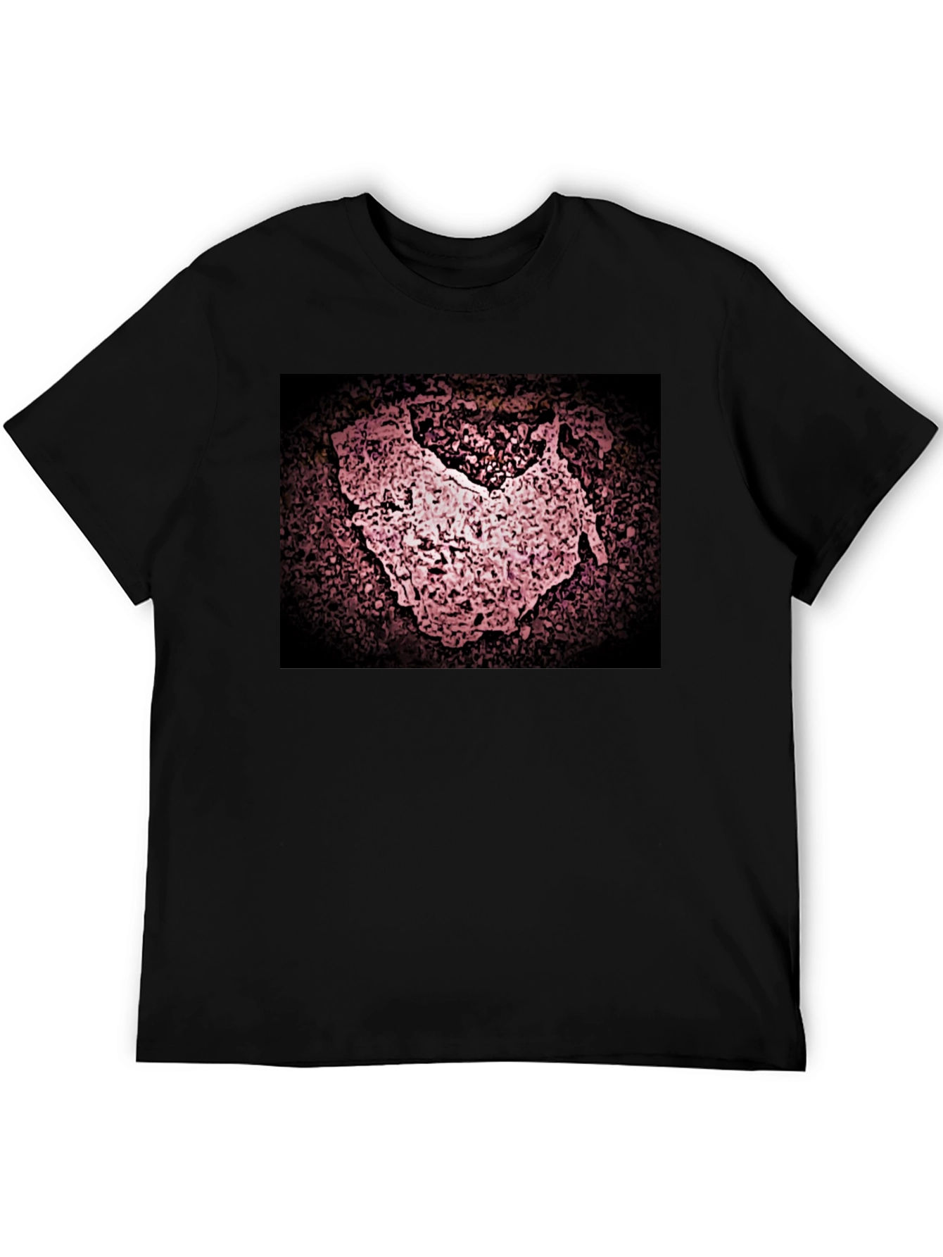 Abstract Graphic Print Black T-Shirt