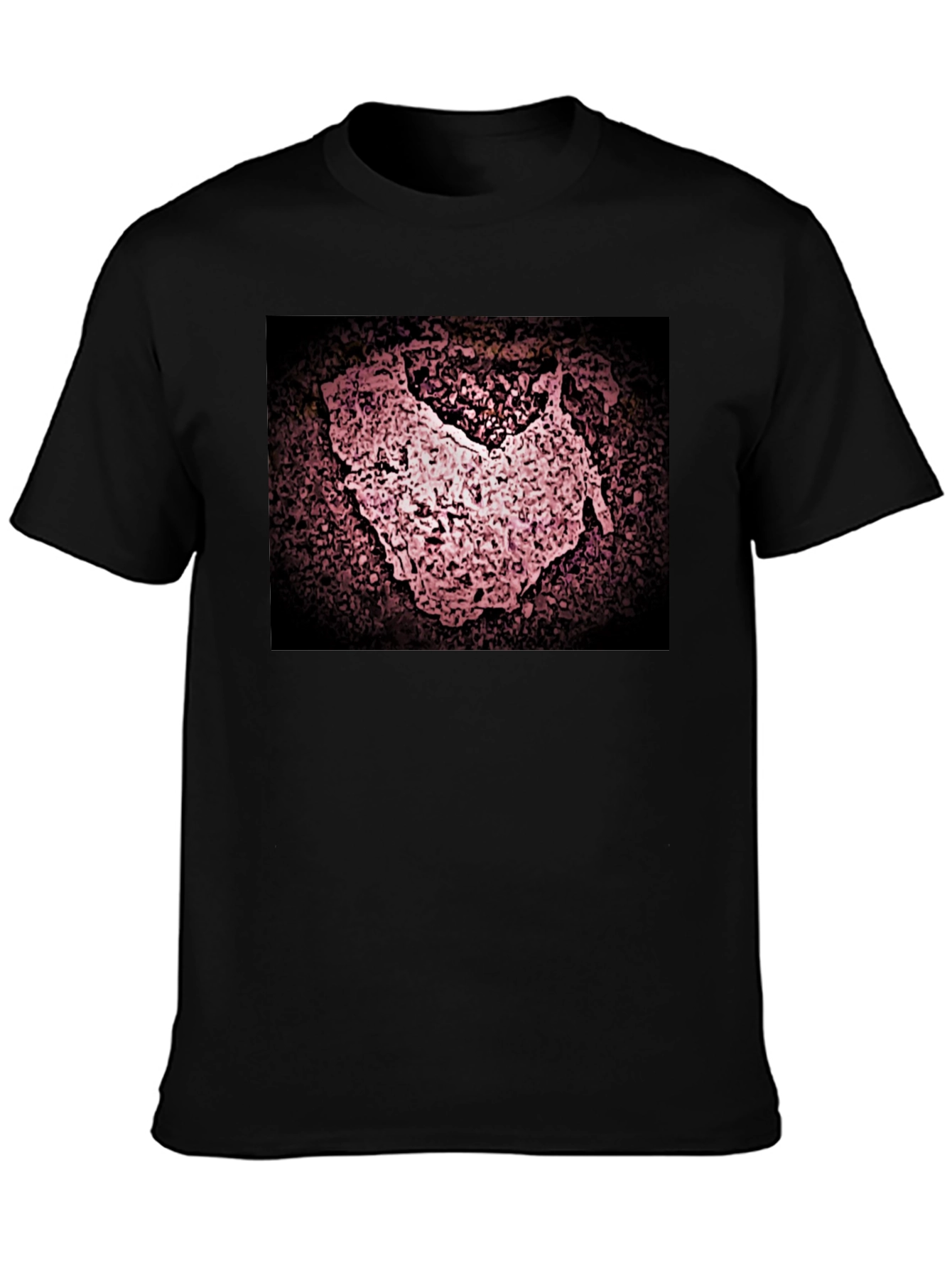 Abstract Graphic Print Black T-Shirt