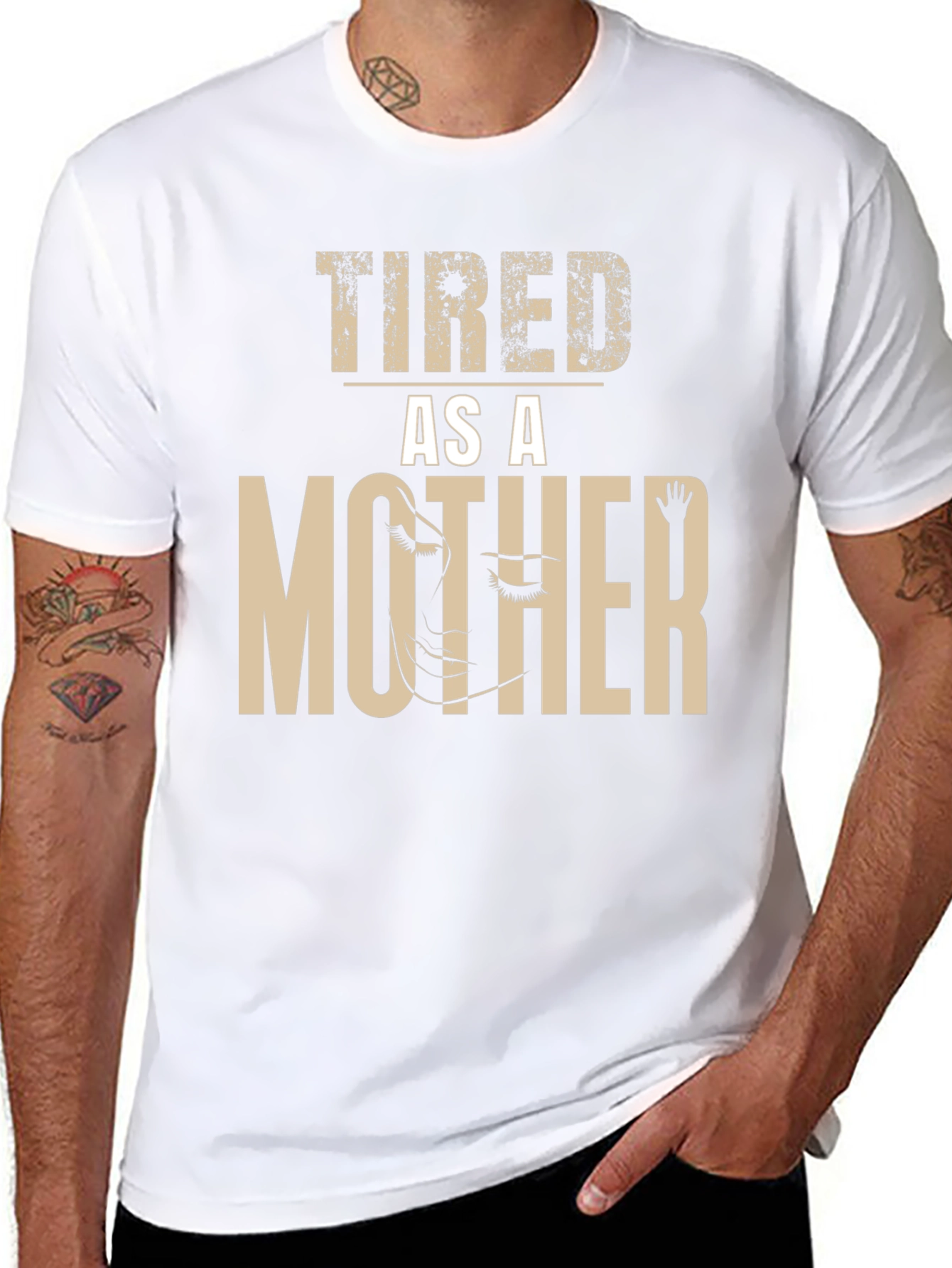 Tired As A Mother Graphic Tee - Black