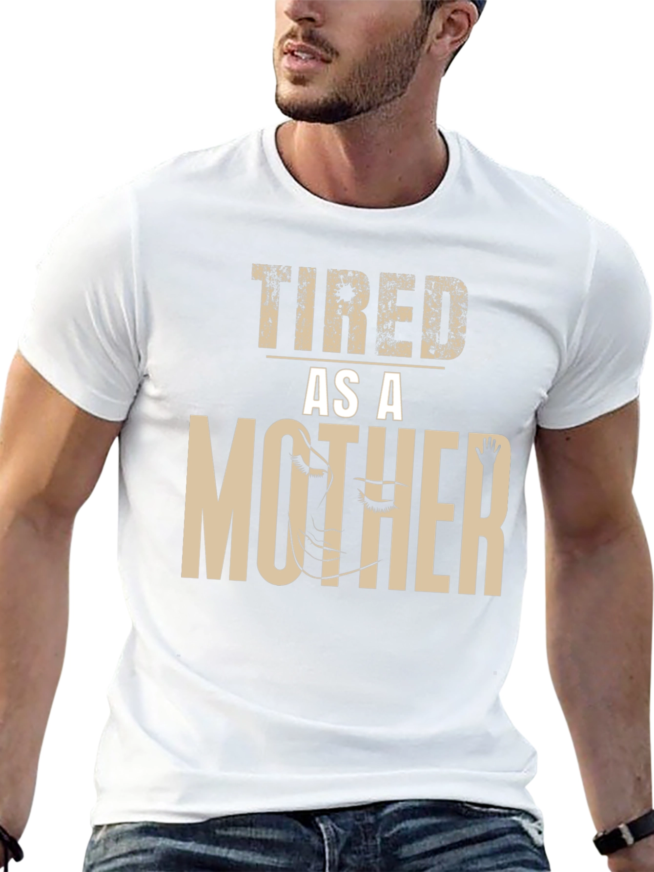 Tired As A Mother Graphic Tee - Black
