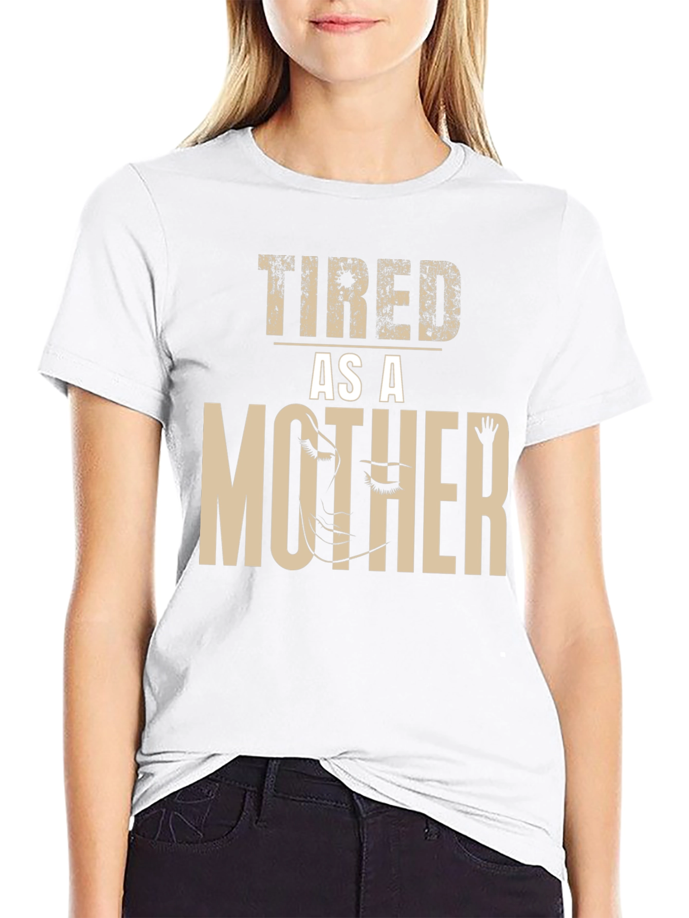 Tired As A Mother Graphic Tee - Black