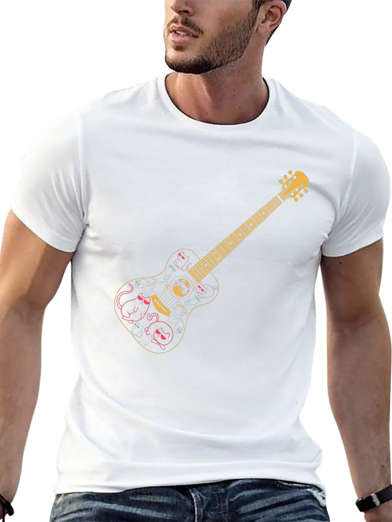 Guitar Cat Halloween T-Shirt