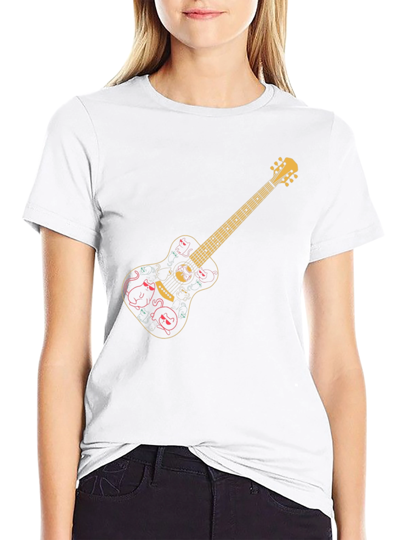 Guitar Cat Halloween T-Shirt