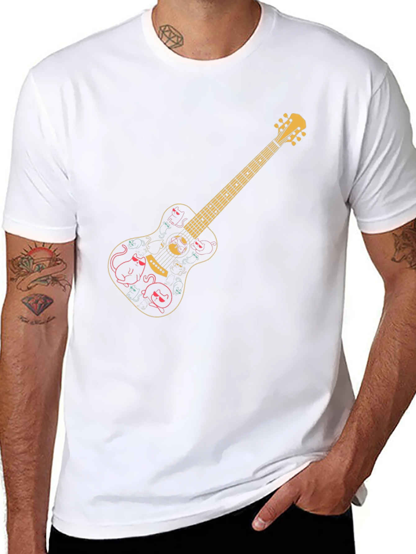 Guitar Cat Halloween T-Shirt