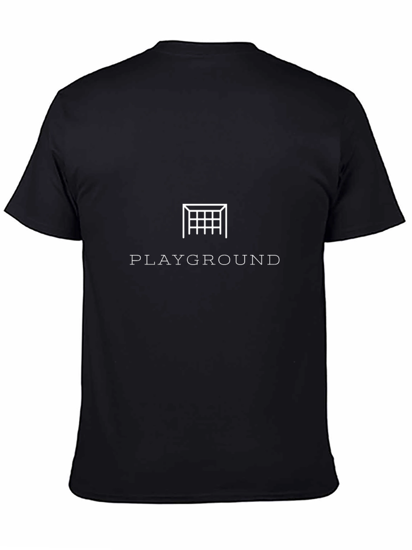 Playground Soccer Goal Graphic Tee - Stylish Black T-Shirt