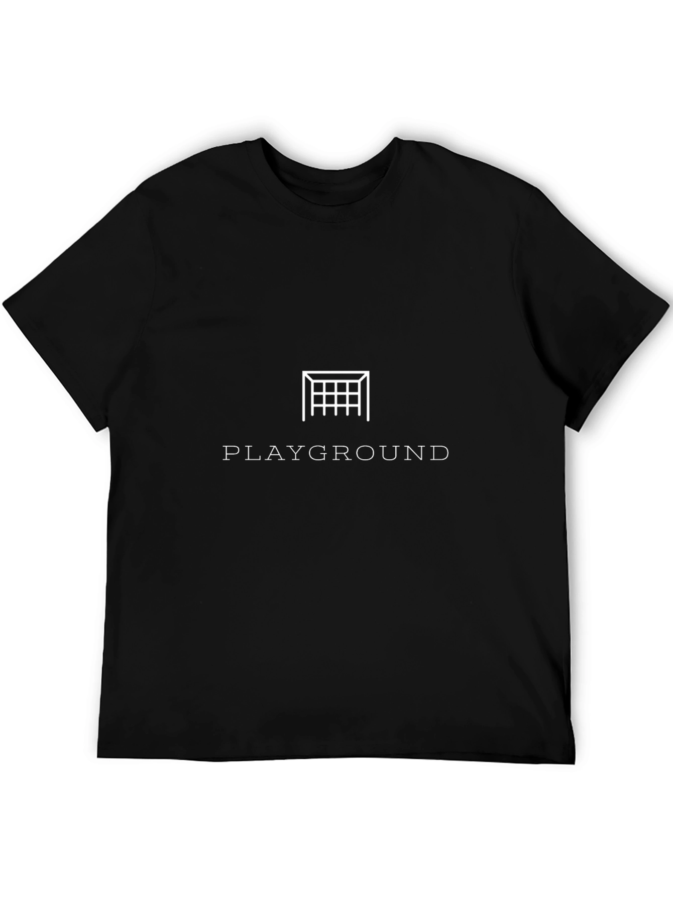 Playground Soccer Goal Graphic Tee - Stylish Black T-Shirt