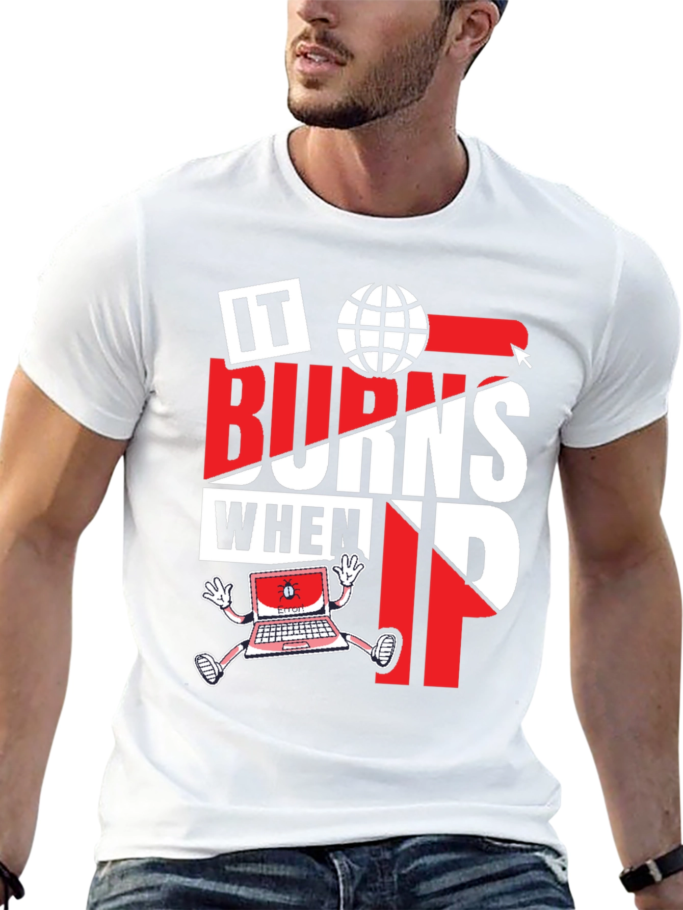 IT Burns When IP Funny Computer T-Shirt