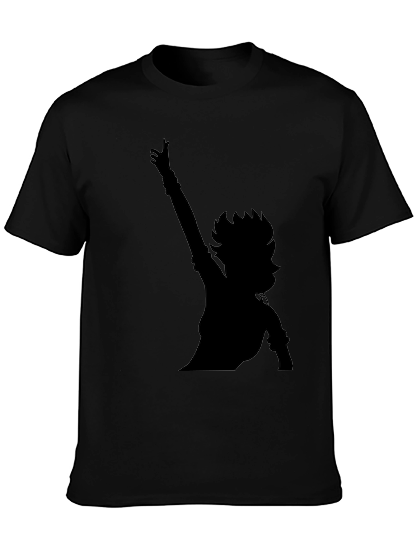 Silhouette Graphic Tee - Black Cotton Blend Casual Wear