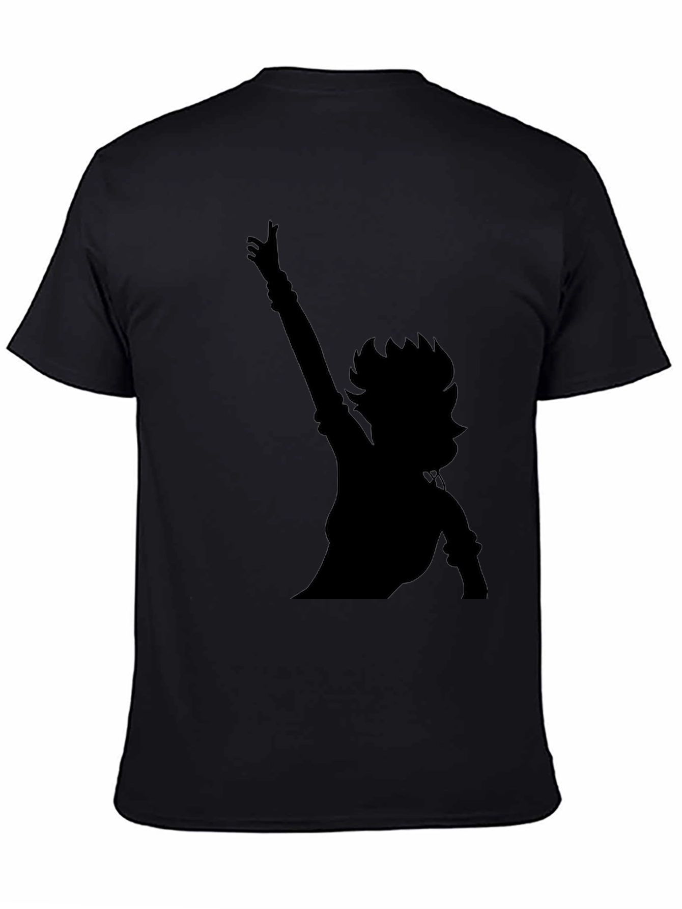Silhouette Graphic Tee - Black Cotton Blend Casual Wear