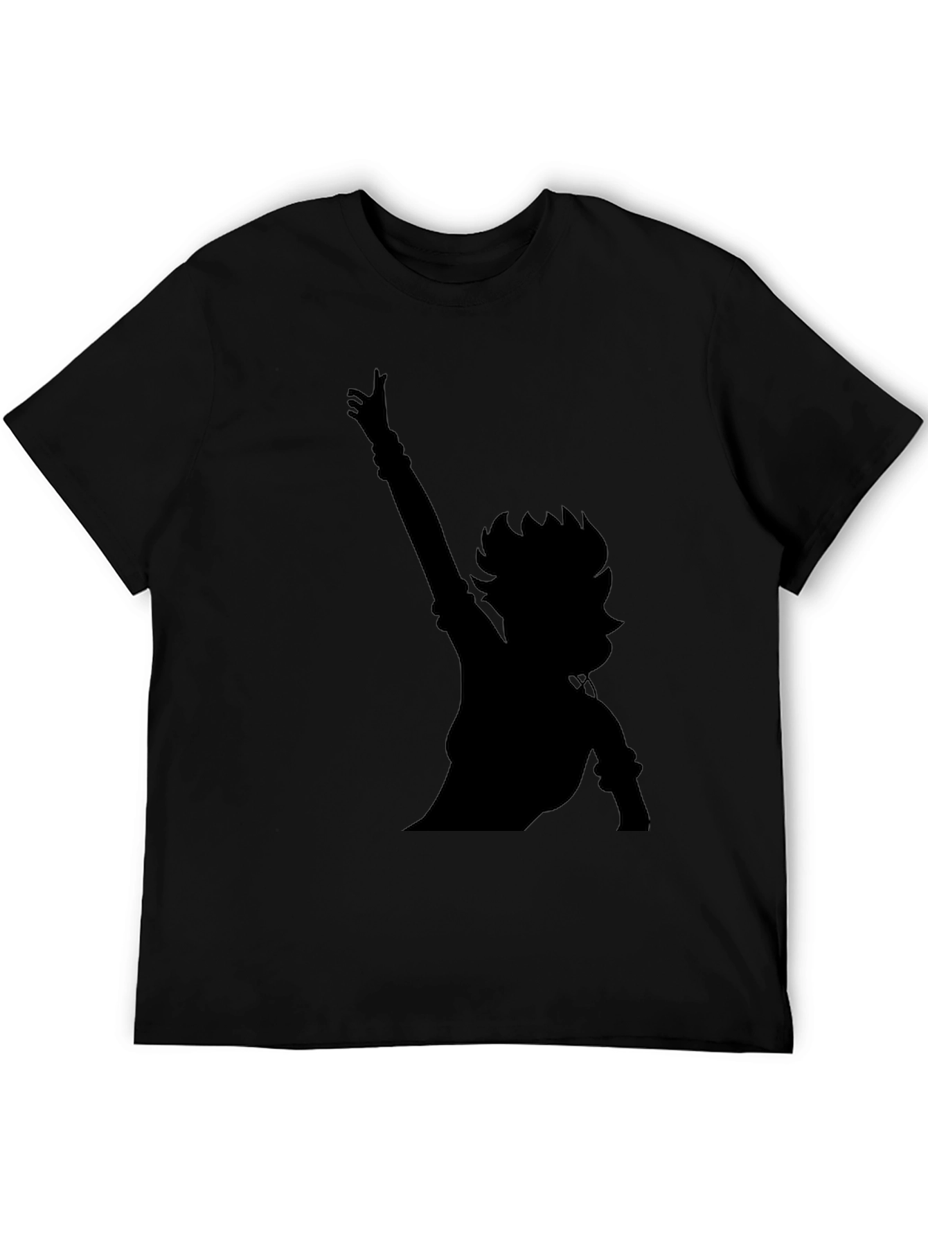 Silhouette Graphic Tee - Black Cotton Blend Casual Wear