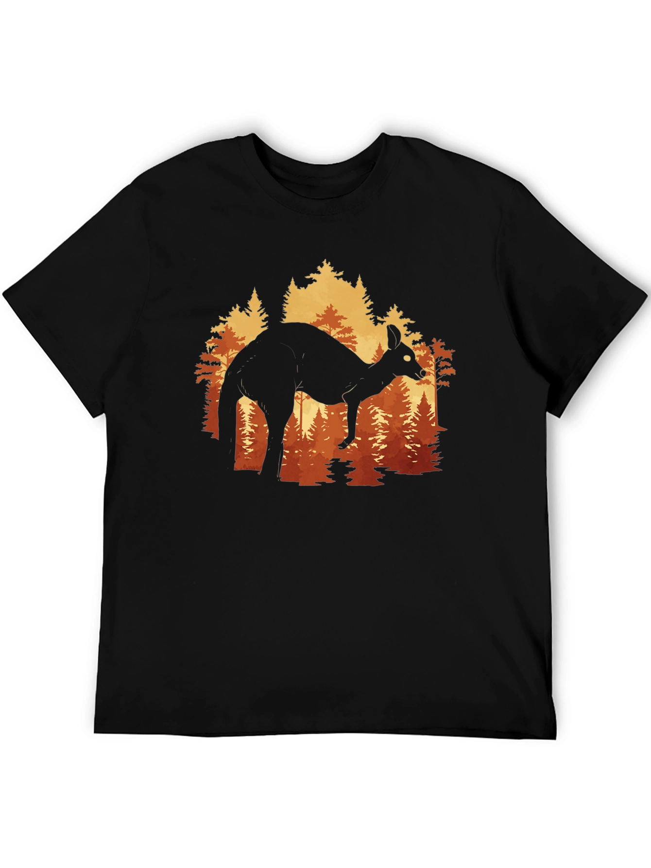 Kangaroo Forest Silhouette Graphic Tee - Unisex