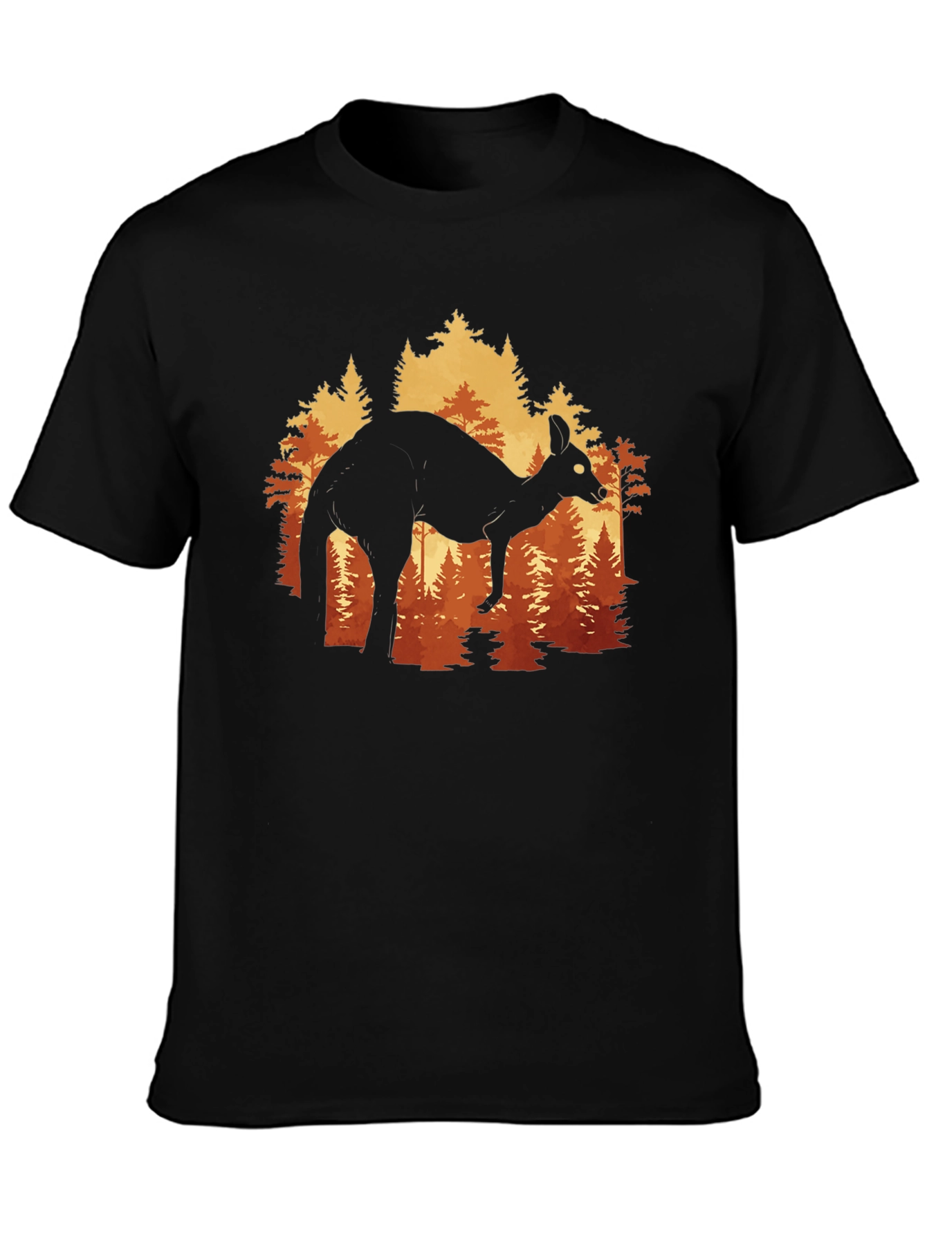 Kangaroo Forest Silhouette Graphic Tee - Unisex
