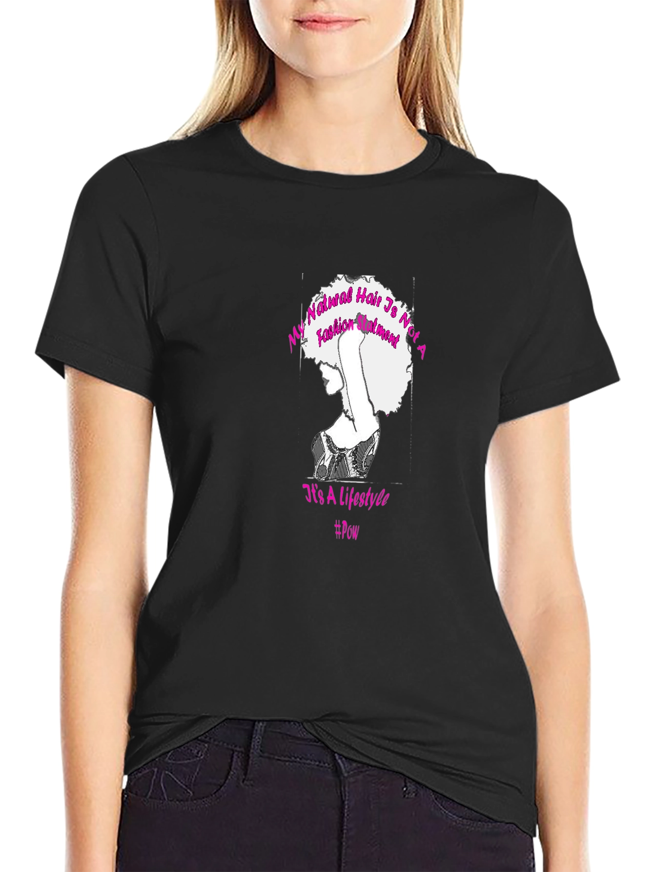 Natural Hair Lifestyle T-Shirt - Black