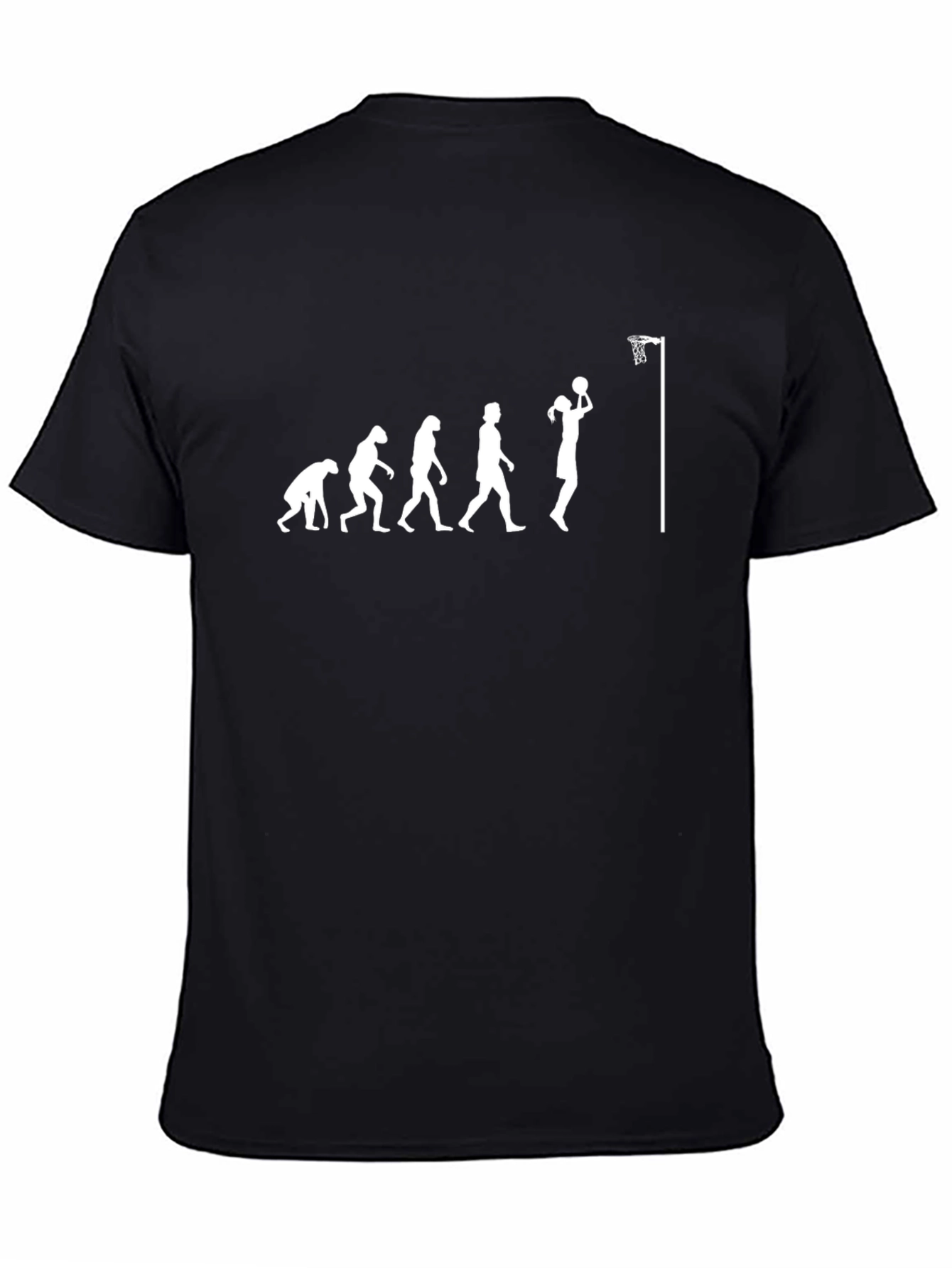 Evolution of Netball Black T-Shirt