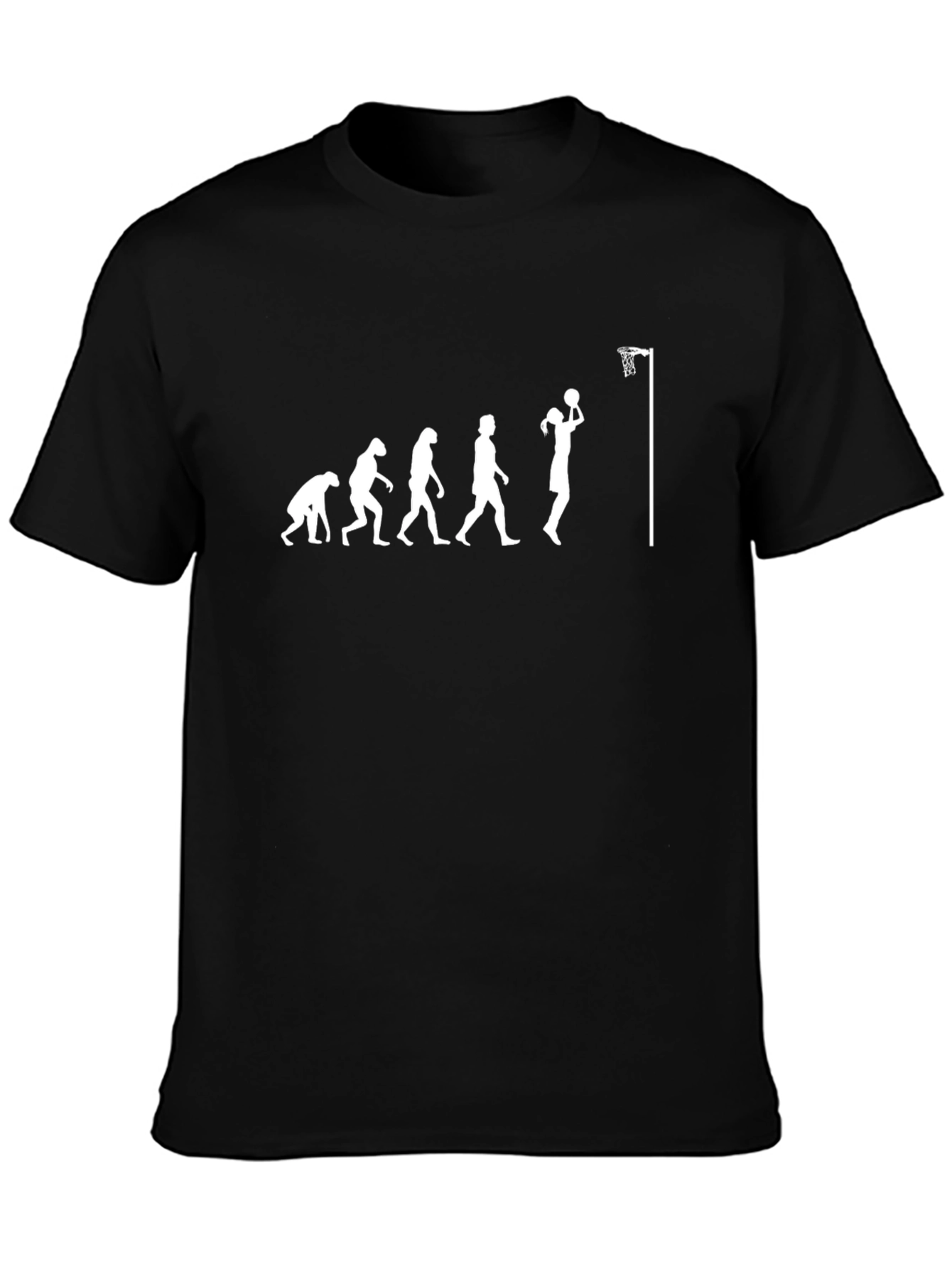 Evolution of Netball Black T-Shirt