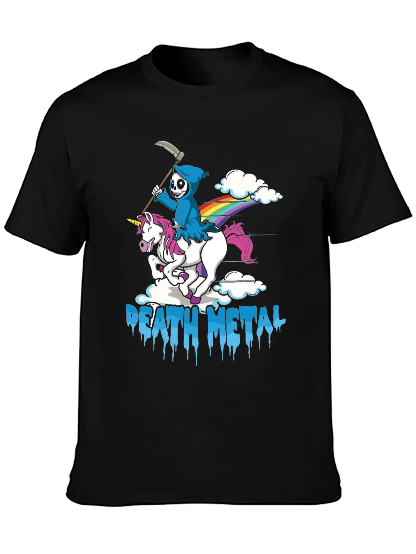Death Metal Grim Reaper Unicorn T-Shirt