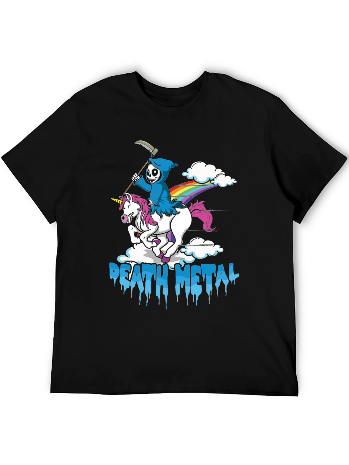 Death Metal Grim Reaper Unicorn T-Shirt
