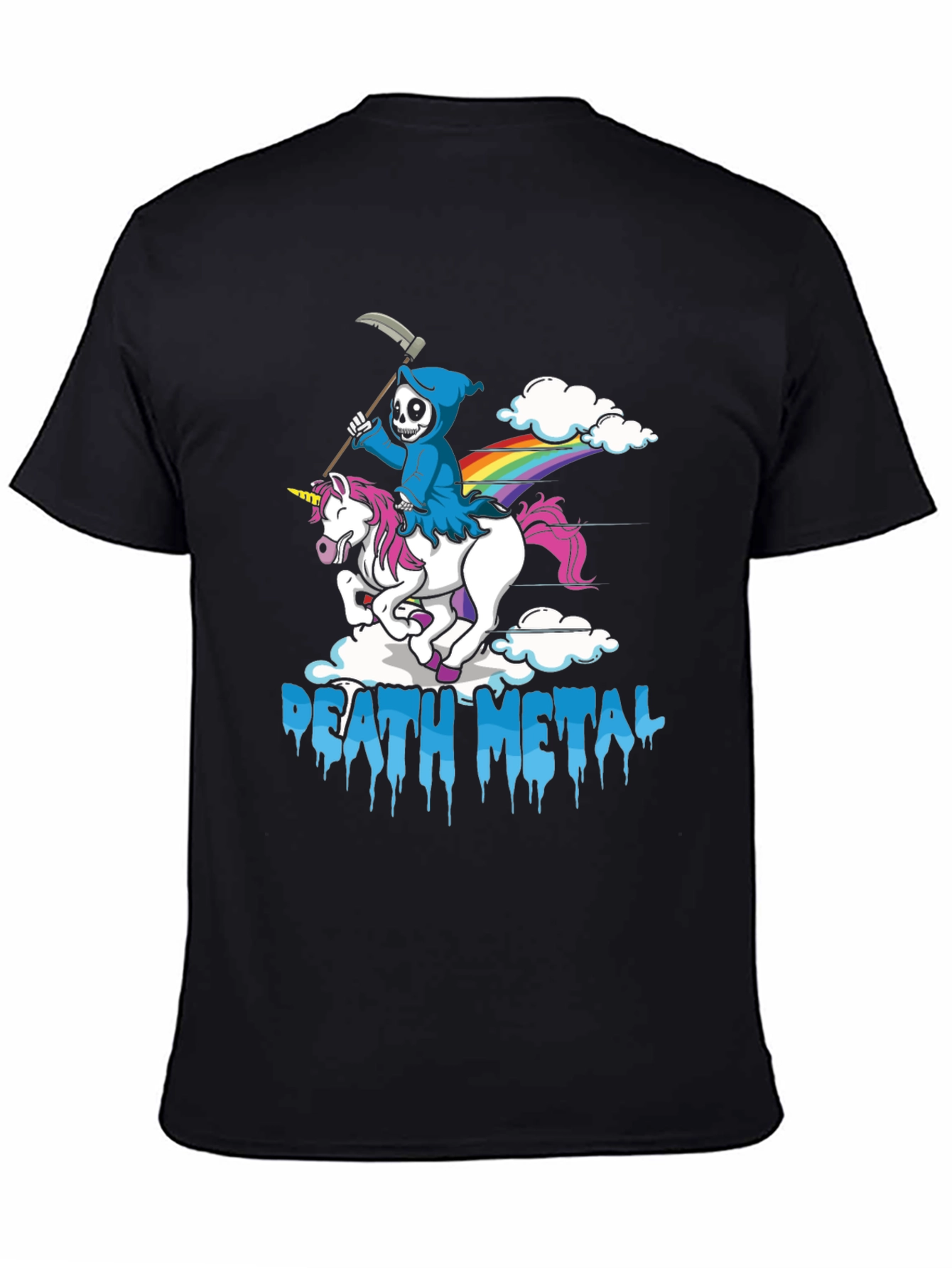 Death Metal Grim Reaper Unicorn T-Shirt