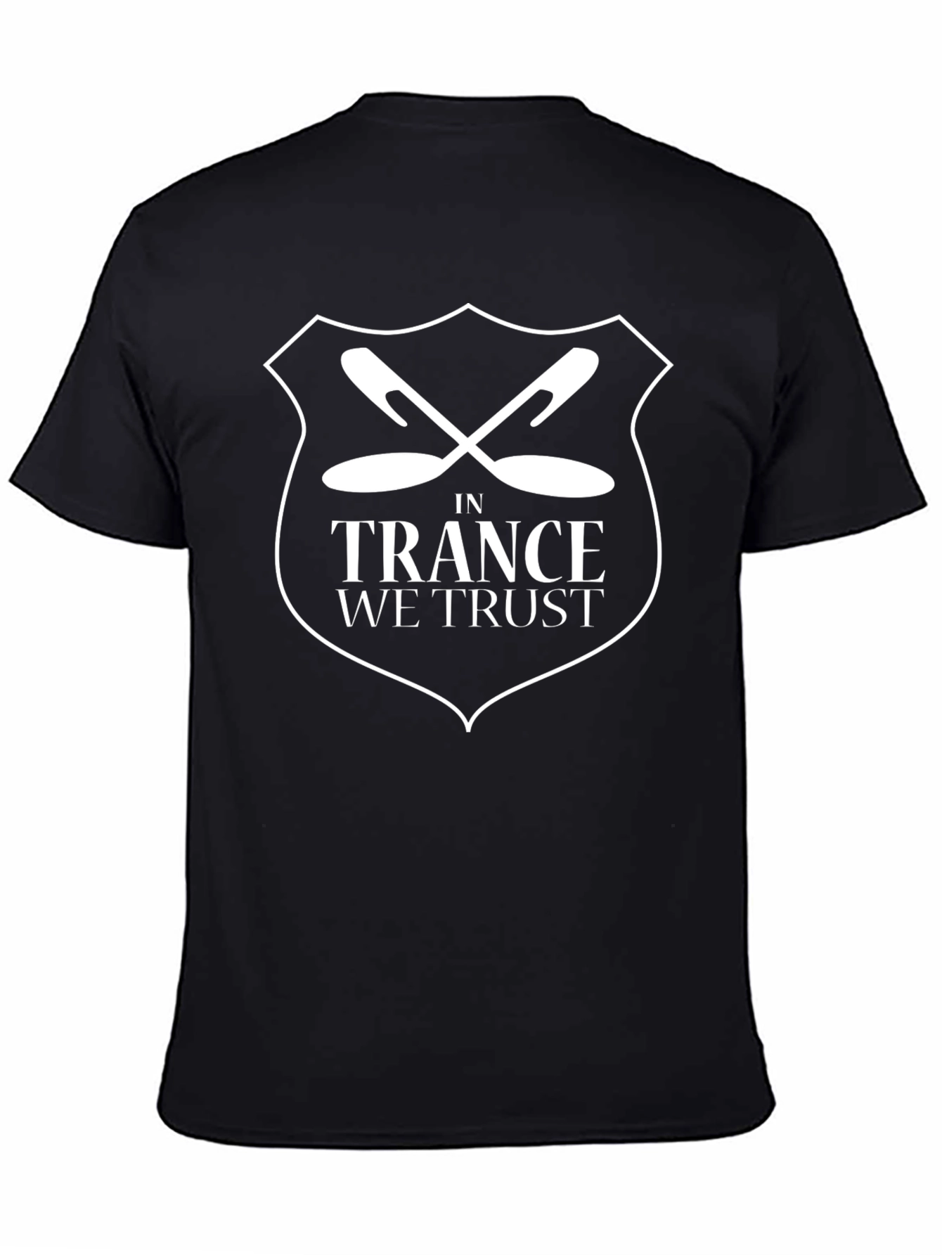 In Trance We Trust Black Graphic T-Shirt