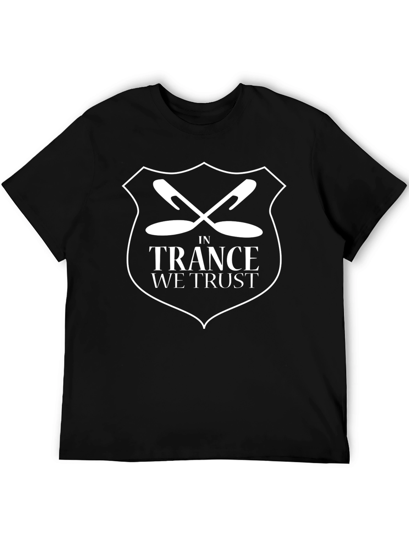 In Trance We Trust Black Graphic T-Shirt