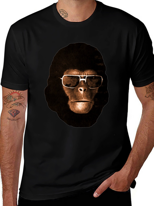 Cool Ape Graphic Tee - Black Cotton T-Shirt