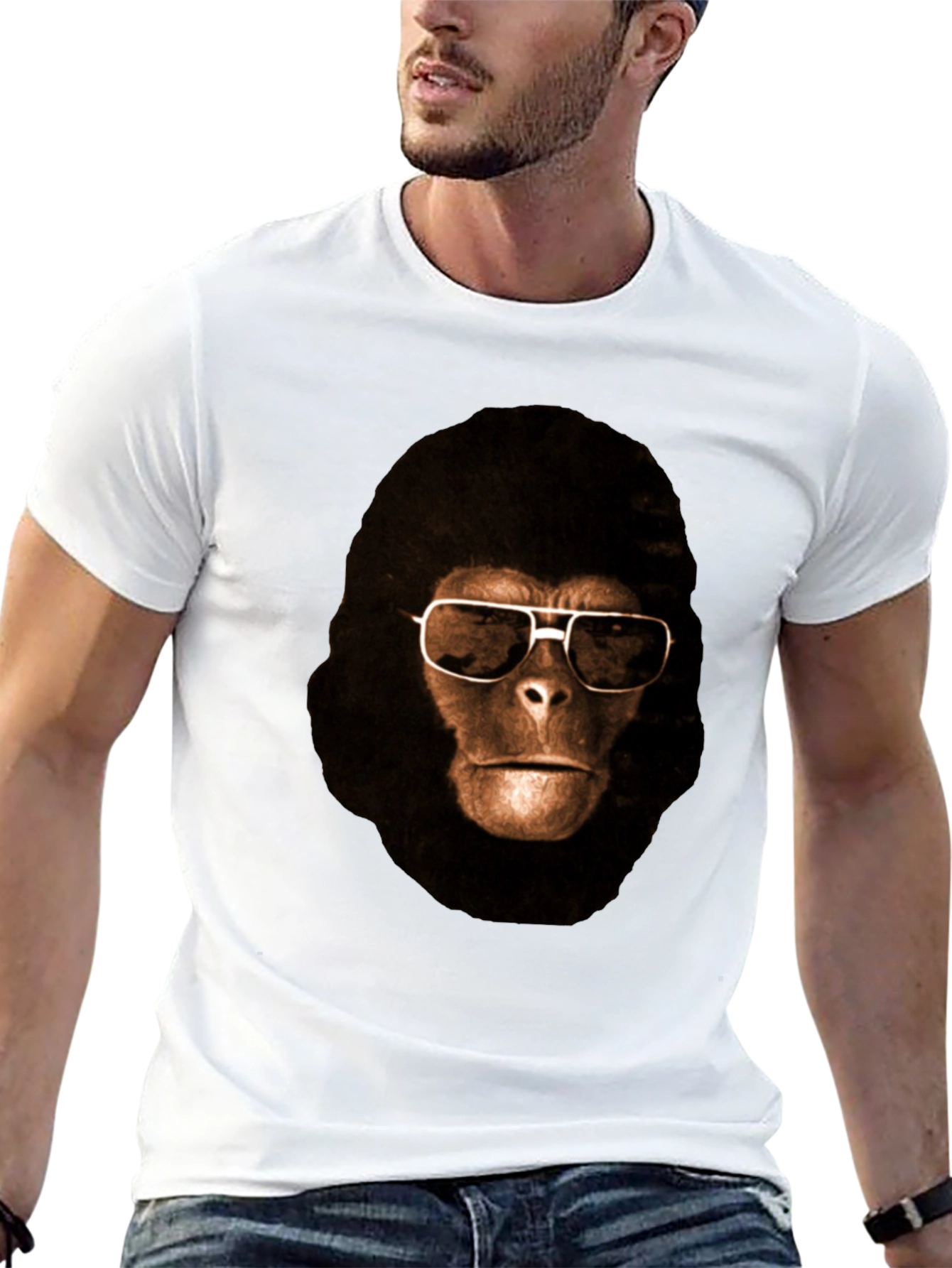 Cool Ape Graphic Tee - Black Cotton T-Shirt