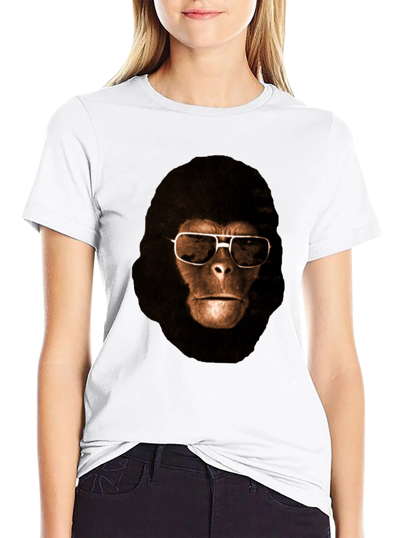 Cool Ape Graphic Tee - Black Cotton T-Shirt