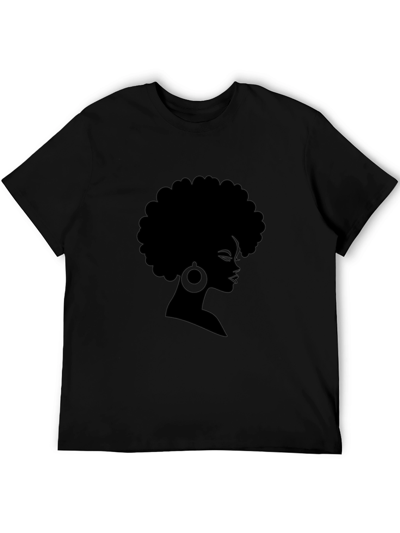 Black Afro Woman Silhouette T-Shirt