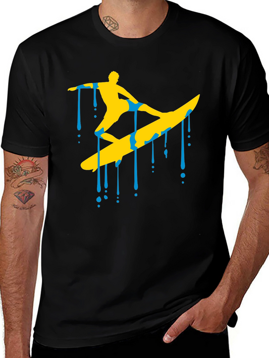 Surfing Silhouette Graphic T-Shirt
