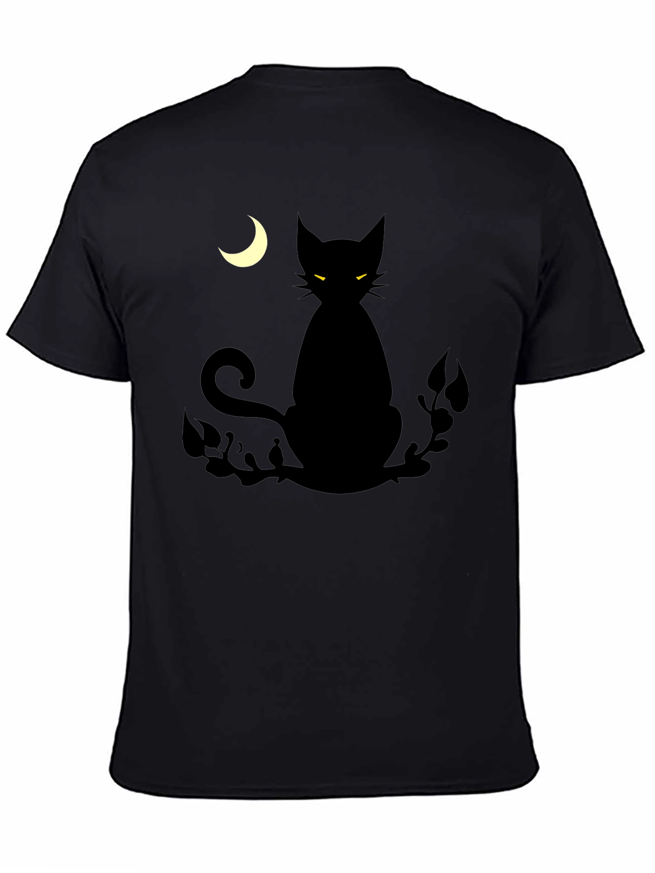 Black Cat Moon Graphic T-Shirt