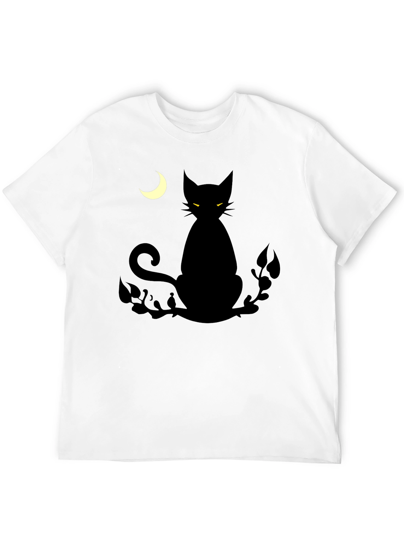 Black Cat Moon Graphic T-Shirt