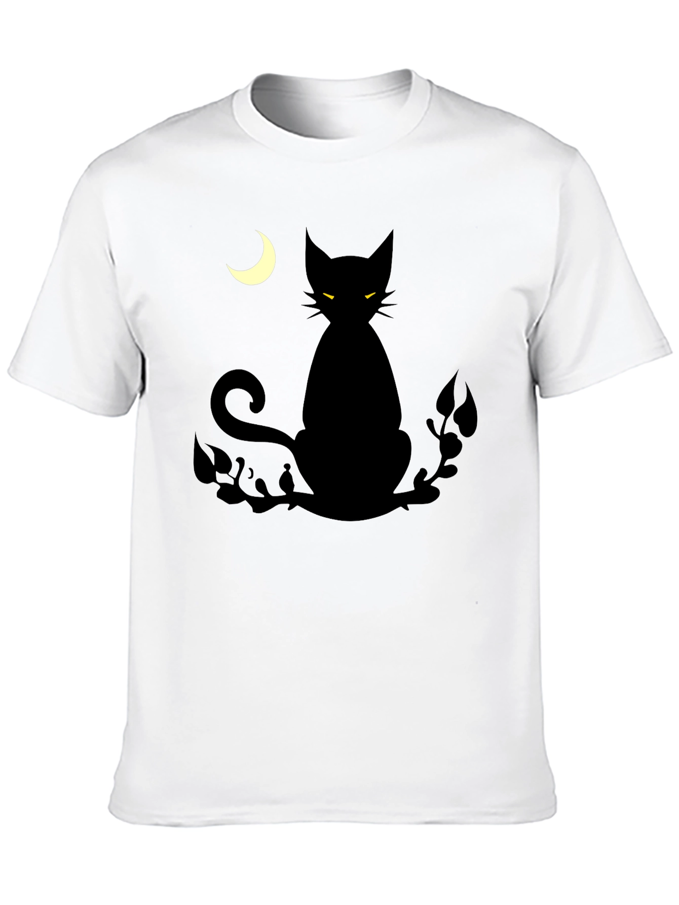 Black Cat Moon Graphic T-Shirt