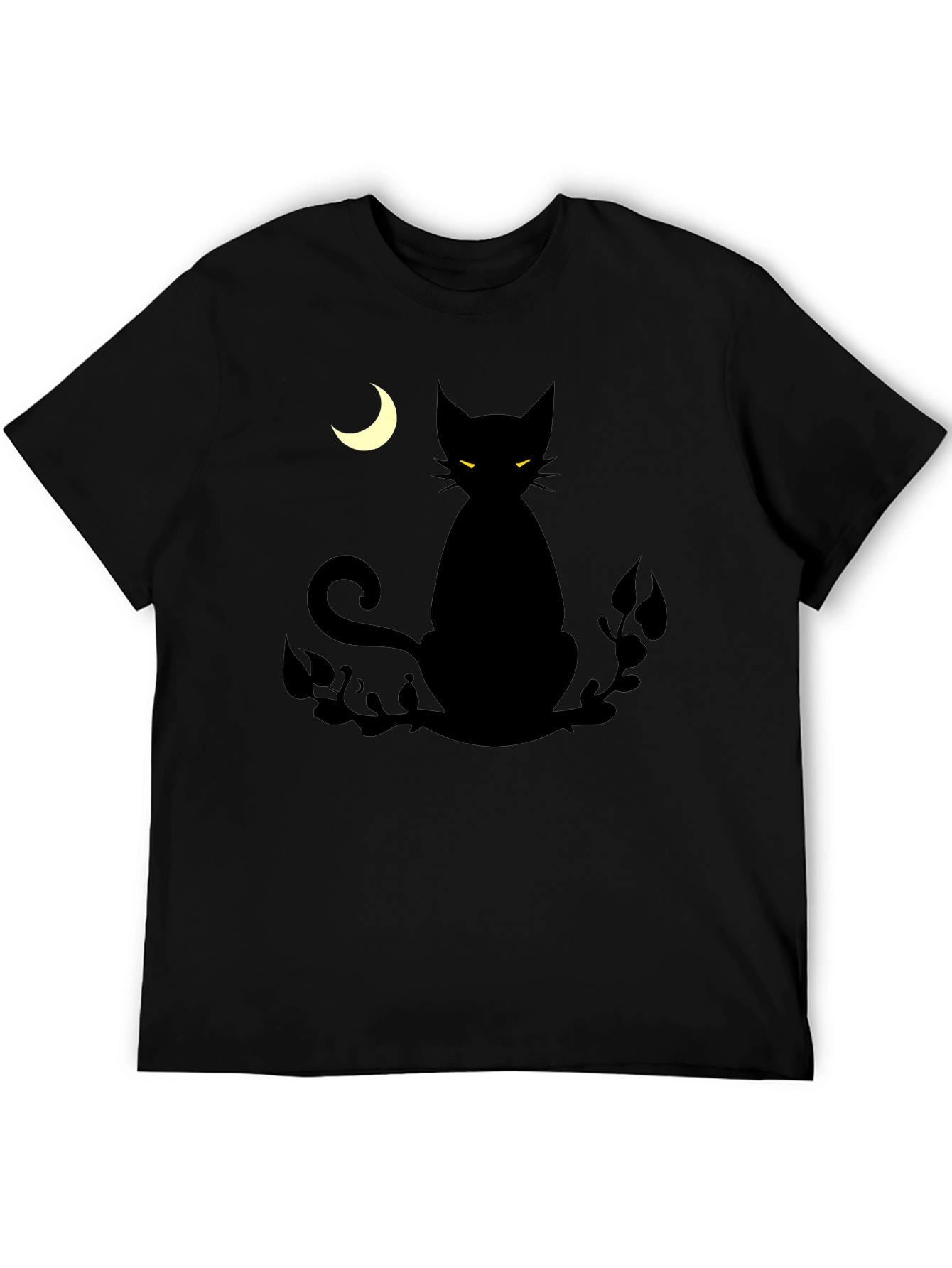 Black Cat Moon Graphic T-Shirt
