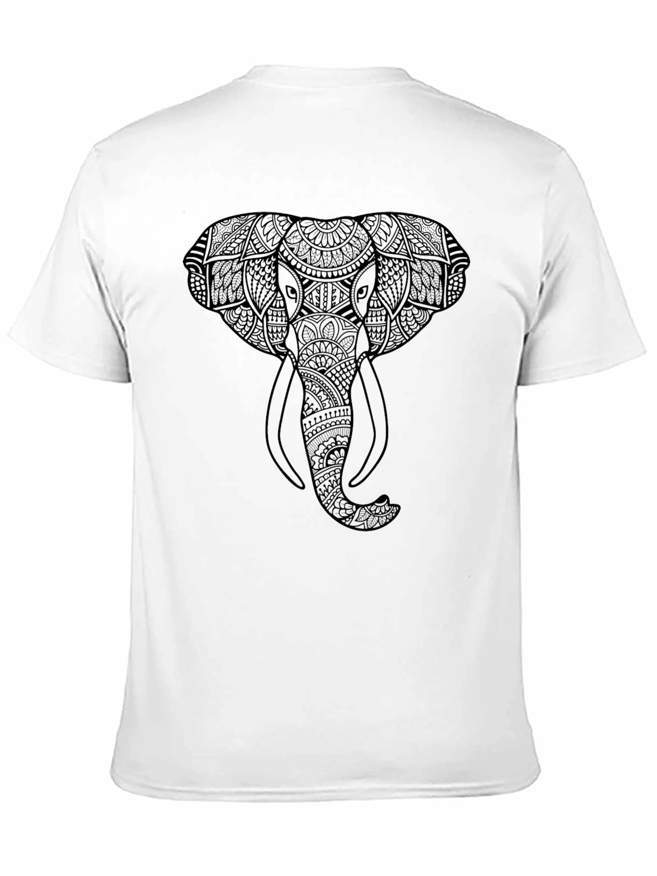 Elephant Mandala T-Shirt - Artistic Black Tee