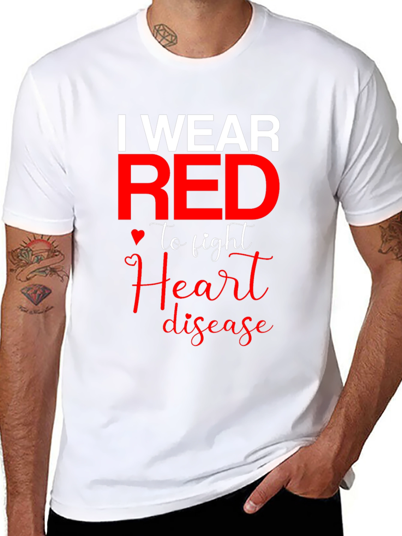 I Wear Red to Fight Heart Disease T-Shirt