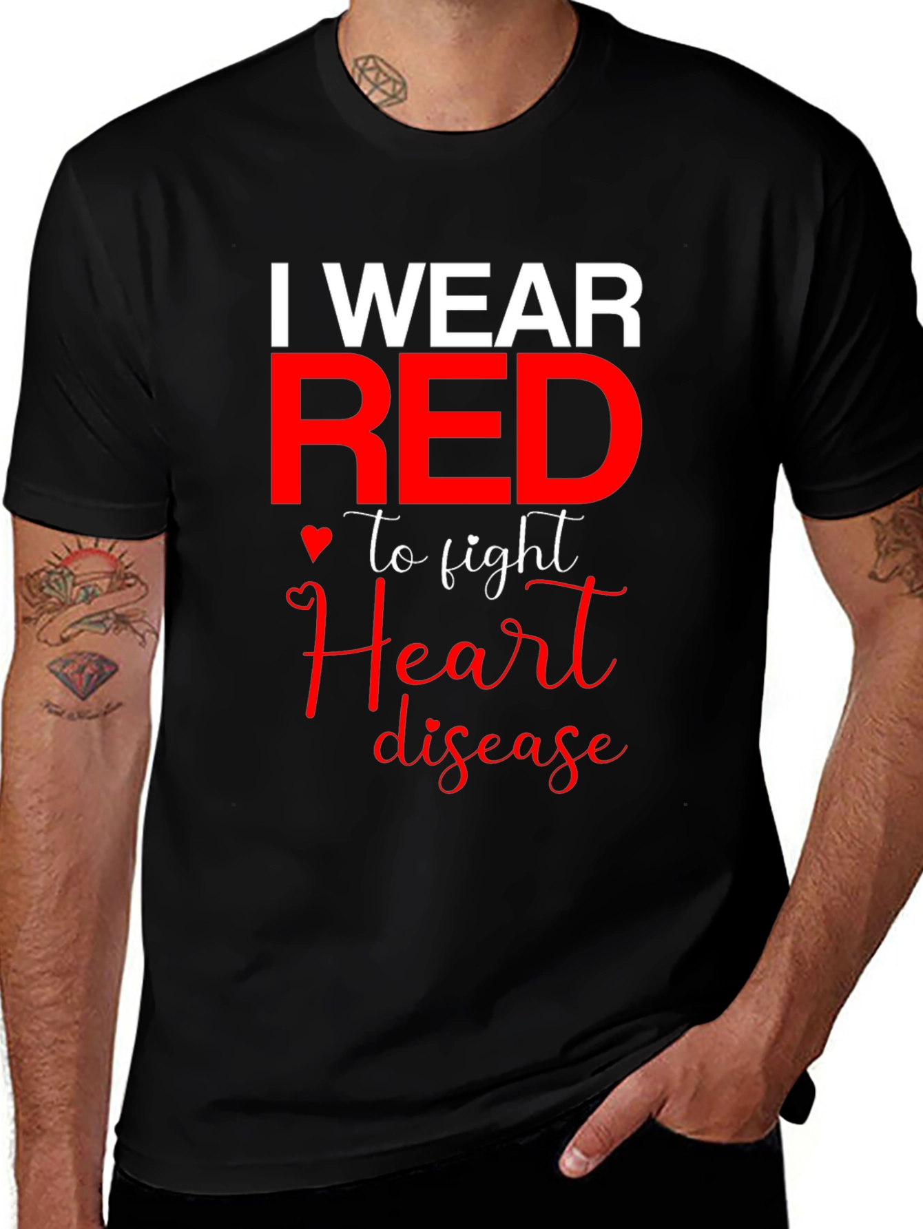 I Wear Red to Fight Heart Disease T-Shirt