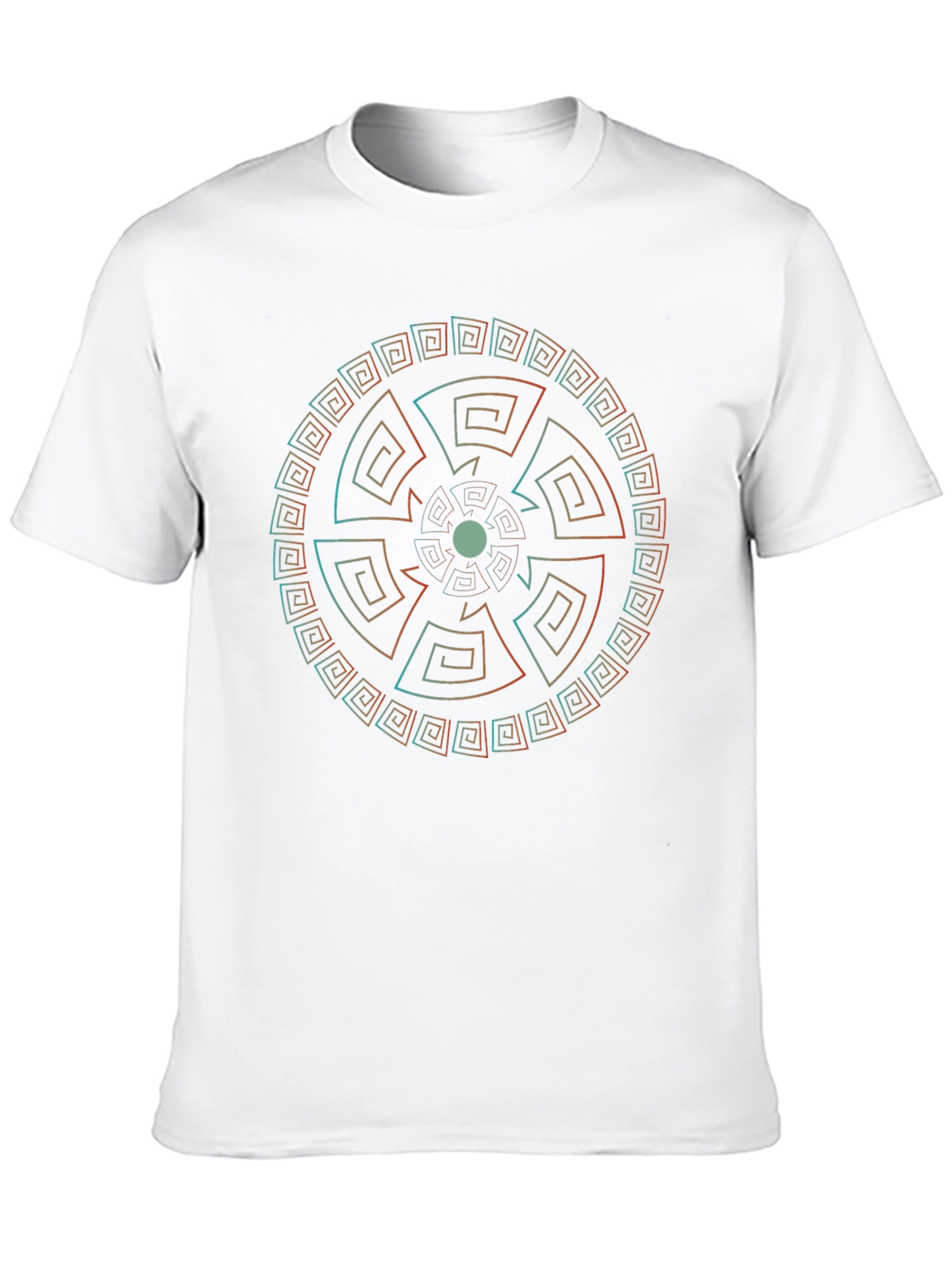 Geometric Circle Graphic Tee - Black