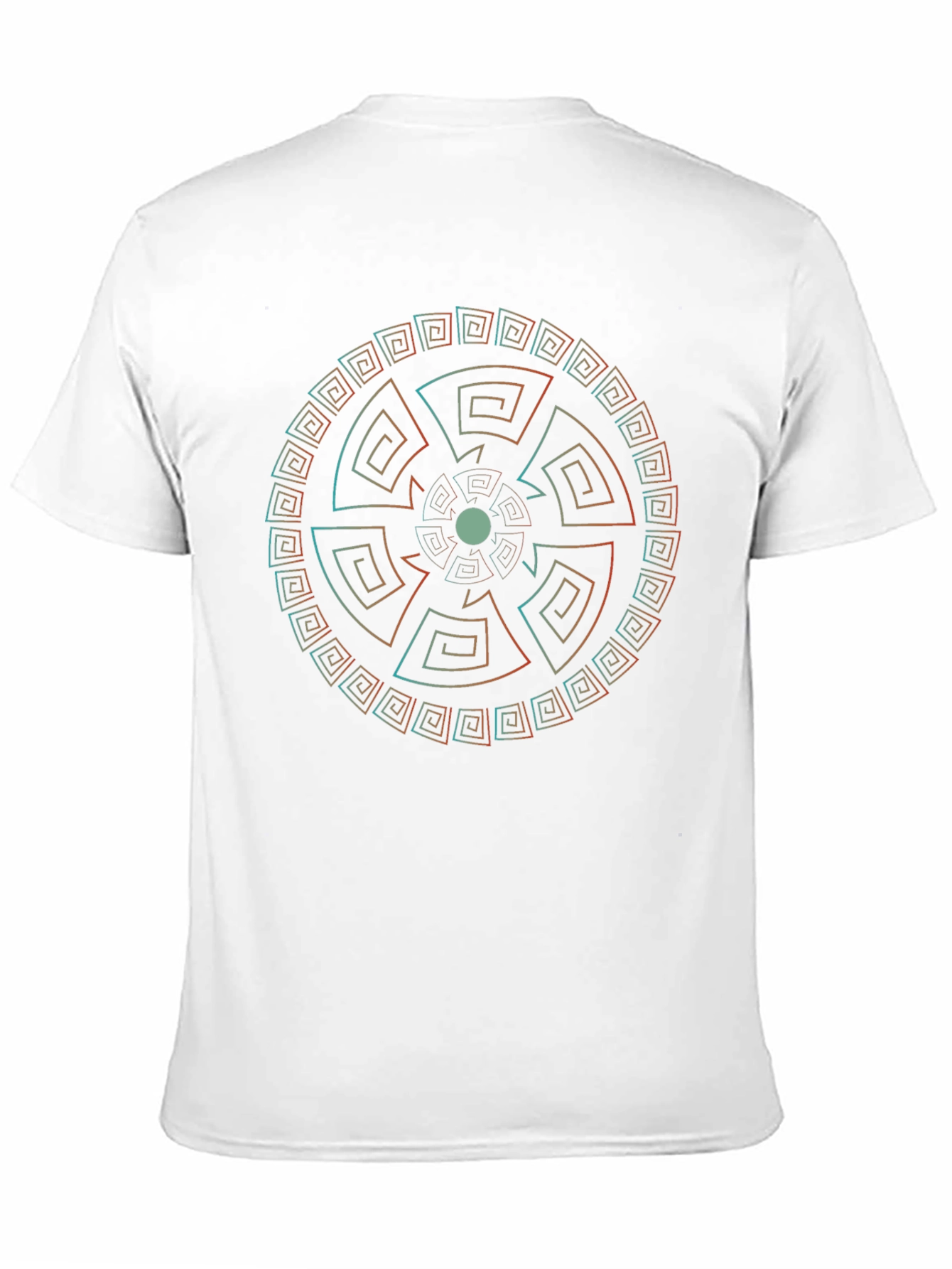 Geometric Circle Graphic Tee - Black