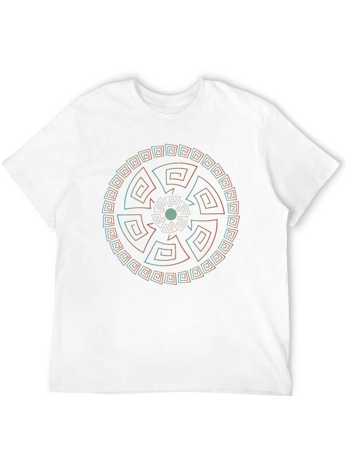 Geometric Circle Graphic Tee - Black