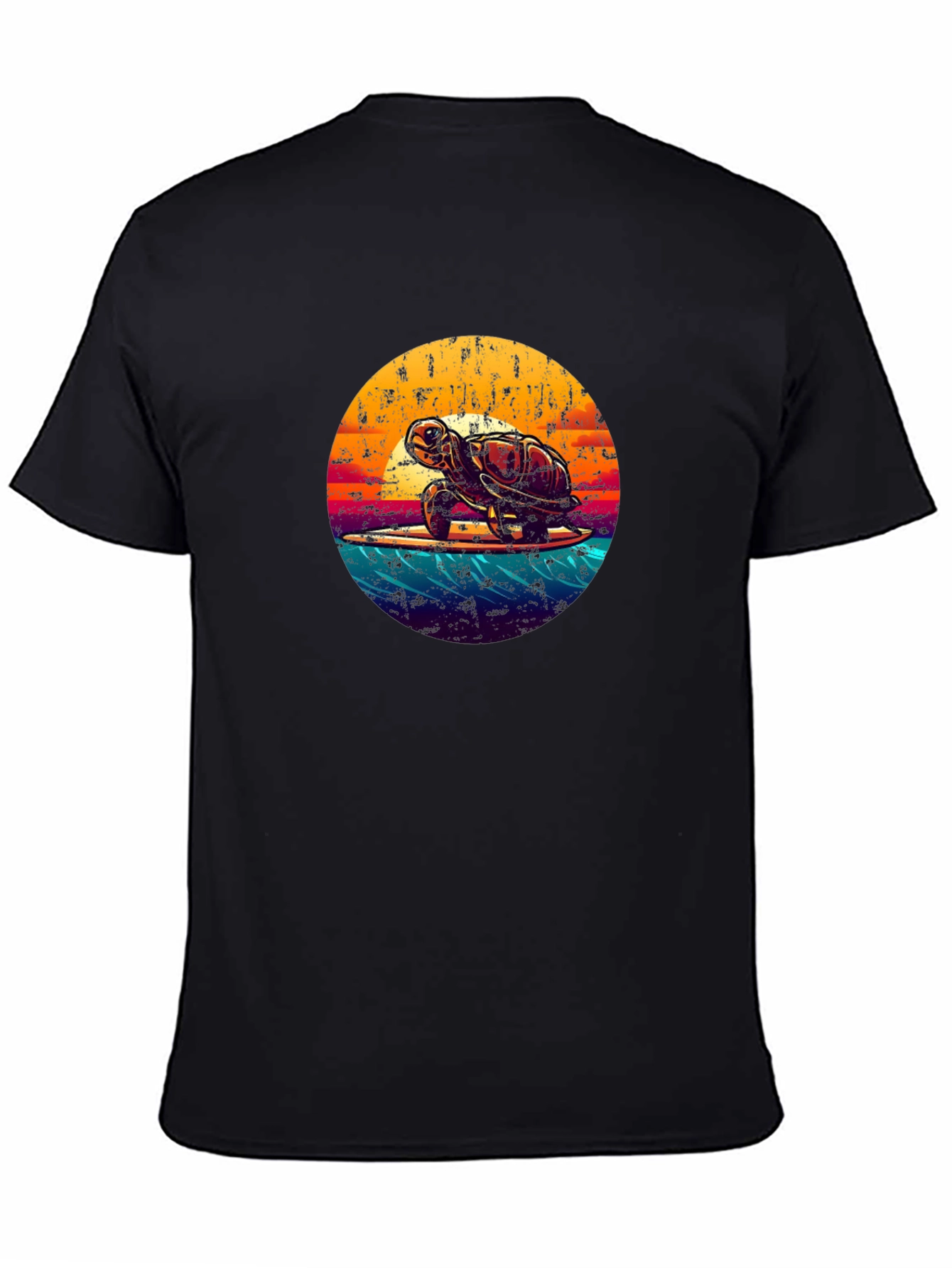 Retro Turtle Surfing T-Shirt