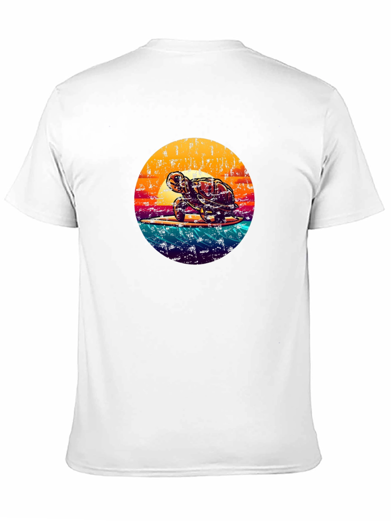 Retro Turtle Surfing T-Shirt