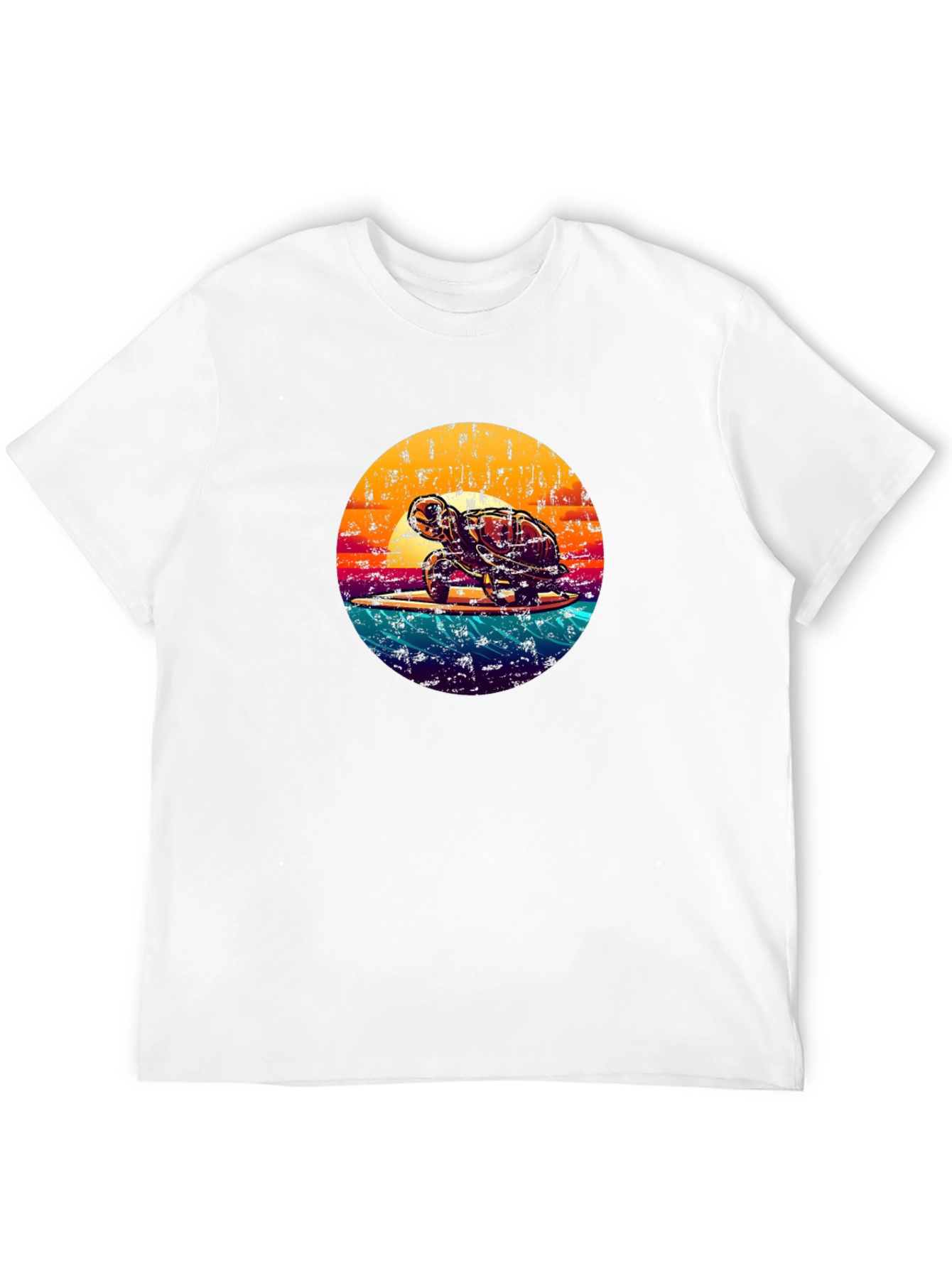 Retro Turtle Surfing T-Shirt