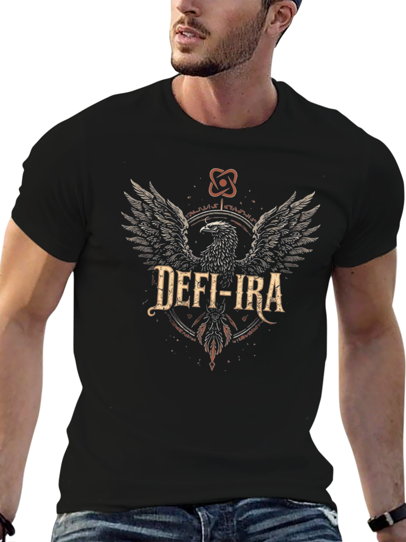 Defi-Ira Graphic Print Black T-Shirt