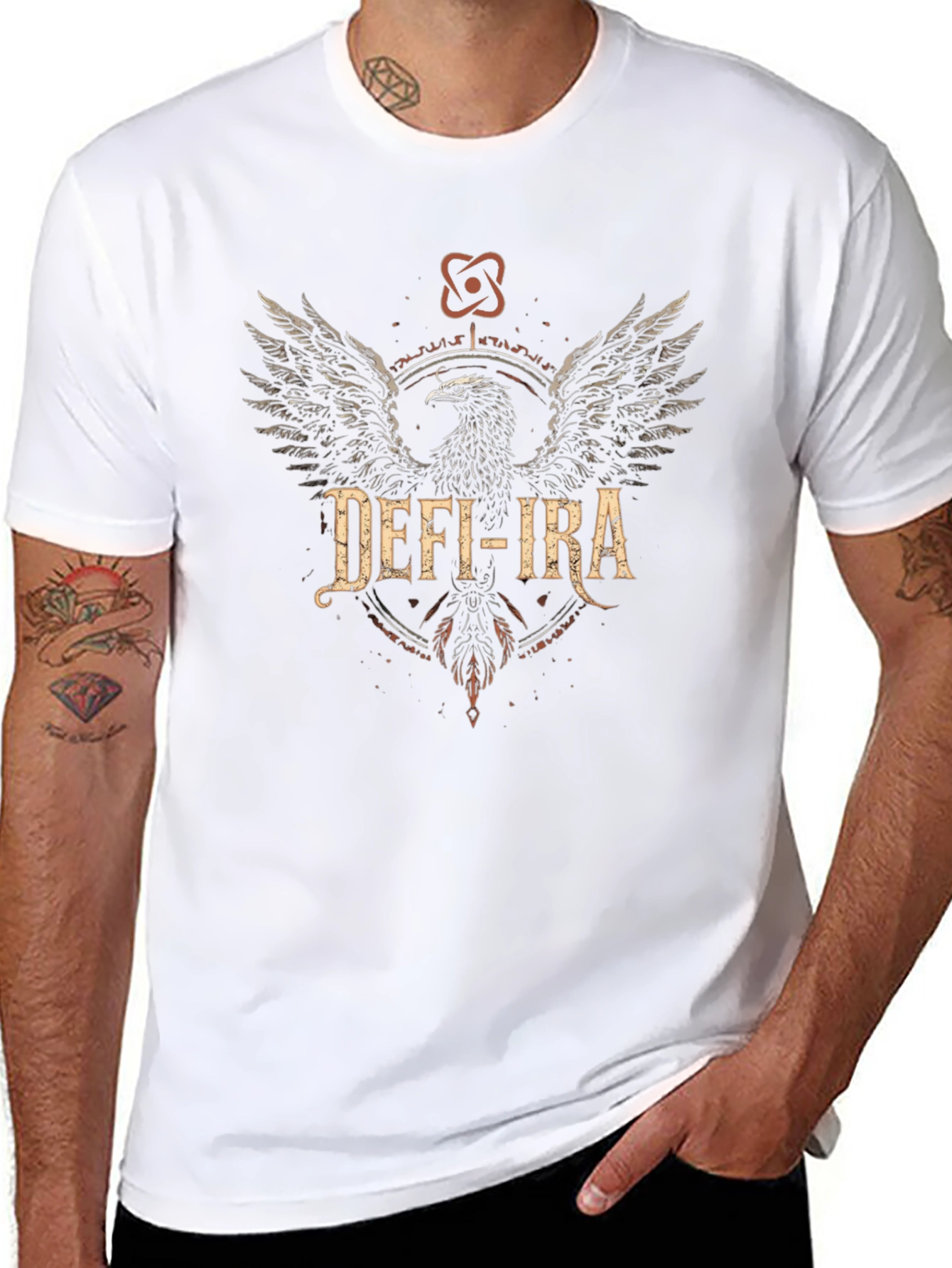 Defi-Ira Graphic Print Black T-Shirt