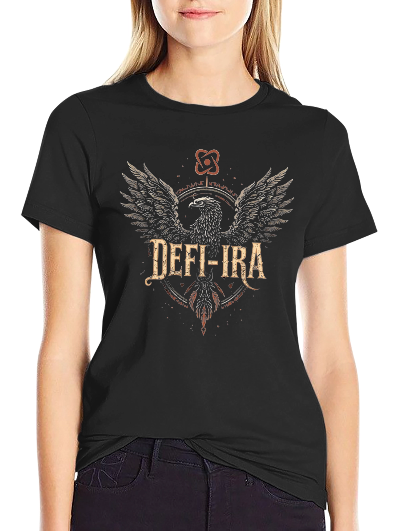 Defi-Ira Graphic Print Black T-Shirt