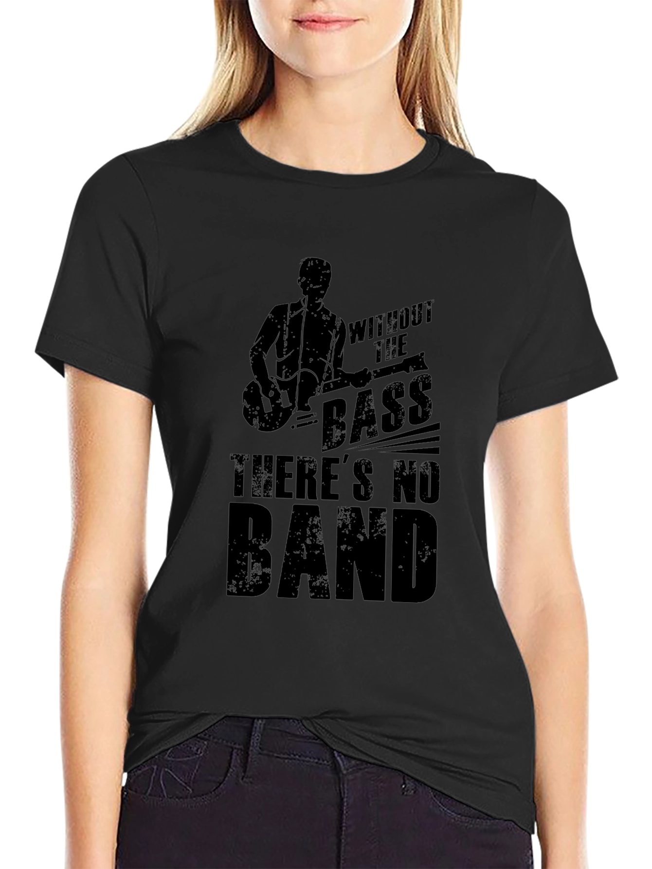 Without the Bass Mens Black Graphic T-Shirt